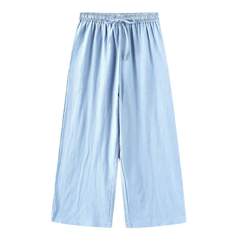 Conjunto de 2 piezas de camisa de manga larga con bolsillos y pantalones con cordón para meditación, de algodón y lino, con Buddha Stones , para mujer - image 27