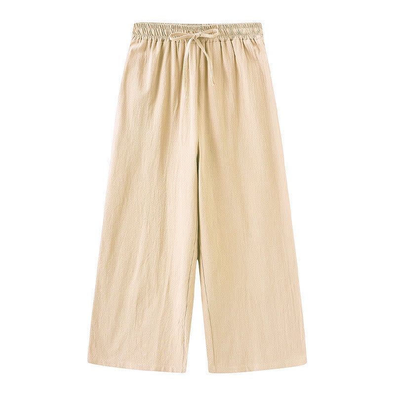 Conjunto de 2 piezas de camisa de manga larga con bolsillos y pantalones con cordón para meditación, de algodón y lino, con Buddha Stones , para mujer - image 15