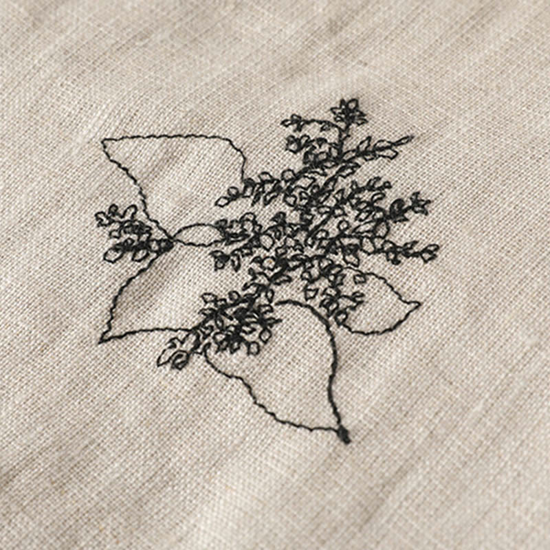 Chaqueta acolchada de algodón de manga larga con botones de rana bordados para mujer de Buddha Stones y bolsillos - image 10