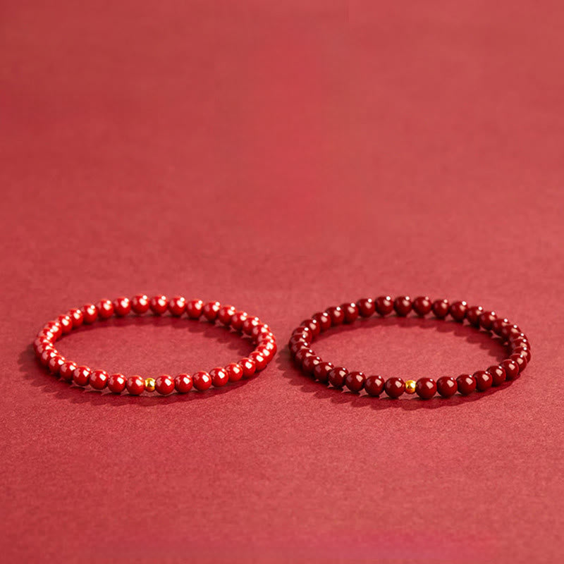 Pulsera de bendición con cuentas de cinabrio de plata de ley 925 y Buddha Stones - image 12