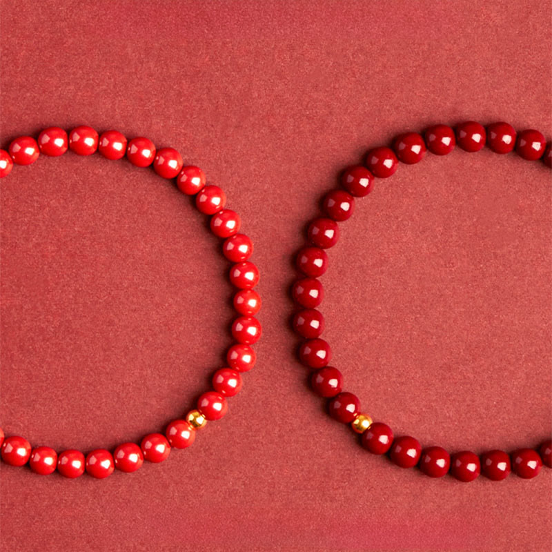 Pulsera de bendición con cuentas de cinabrio de plata de ley 925 y Buddha Stones - image 10