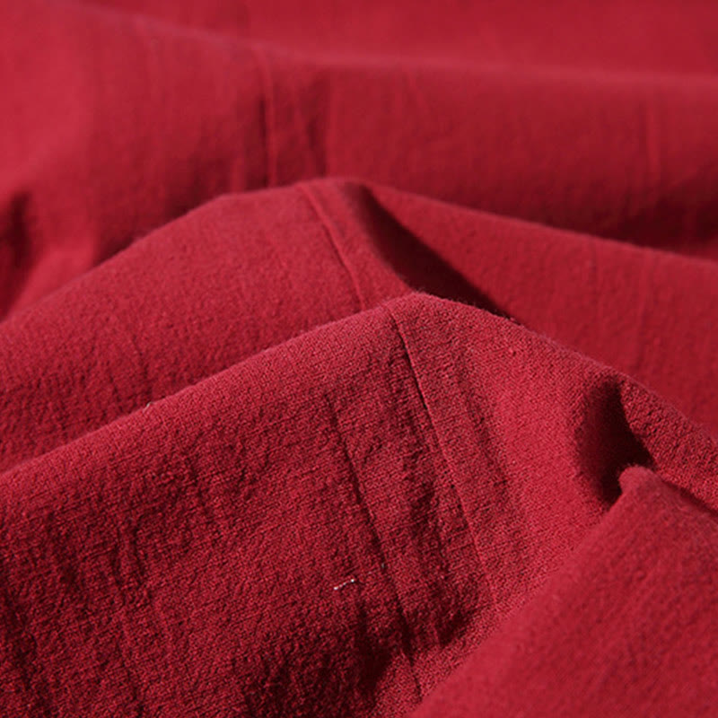 Kimono para hombre con mangas tres cuartos, bordado de grulla blanca y nubes auspiciosas con Buddha Stones - image 12