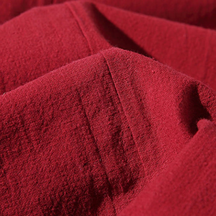 Kimono para hombre con mangas tres cuartos, bordado de grulla blanca y nubes auspiciosas con Buddha Stones - image 7