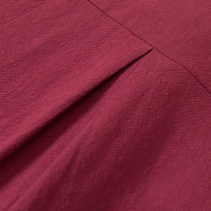 Conjunto de 2 piezas de camisa y pantalón de algodón de manga larga con botones de rana y bolsillos para hombre de Buddha Stones - image 6