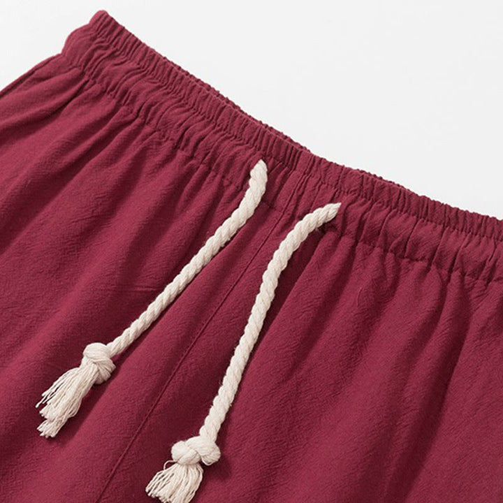 Conjunto de 2 piezas de camisa y pantalón de algodón de manga larga con botones de rana y bolsillos para hombre de Buddha Stones - image 10