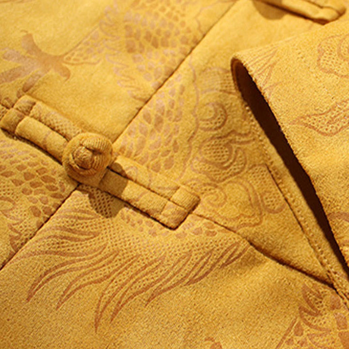 Chaqueta de manga larga para hombre con diseño de rana dragón de bambú y Buddha Stones - image 21