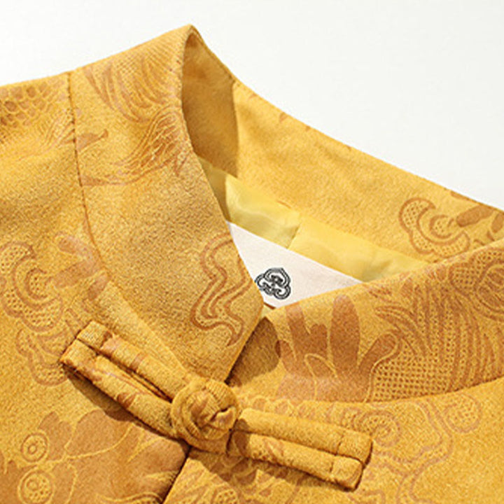 Chaqueta de manga larga para hombre con diseño de rana dragón de bambú y Buddha Stones - image 20