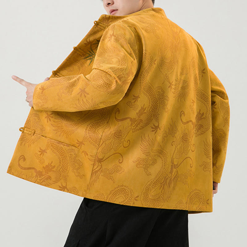 Chaqueta de manga larga para hombre con diseño de rana dragón de bambú y Buddha Stones - image 13