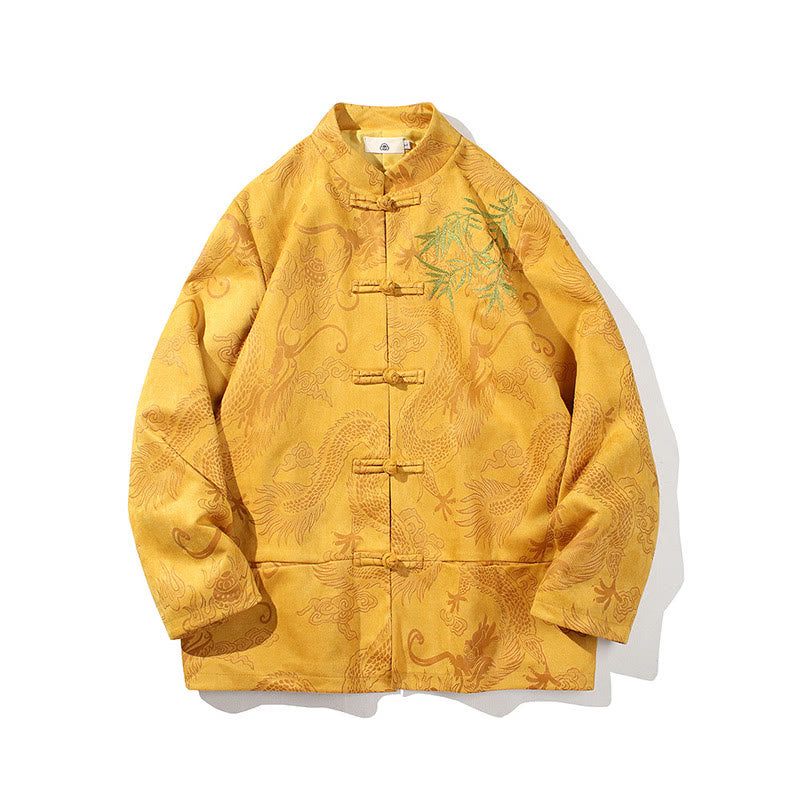 Chaqueta de manga larga para hombre con diseño de rana dragón de bambú y Buddha Stones - image 23