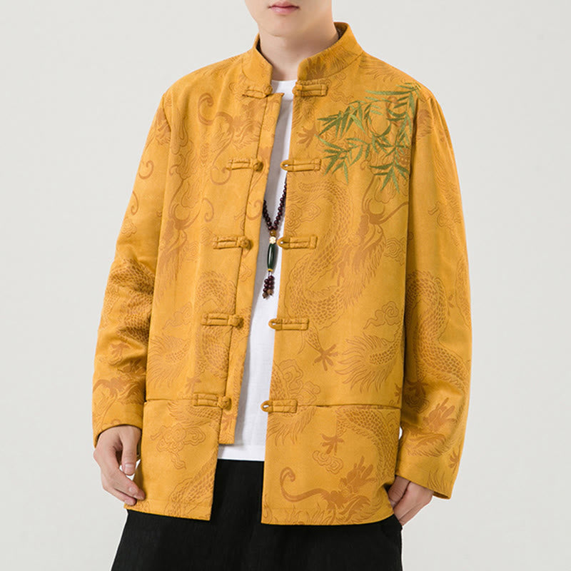Chaqueta de manga larga para hombre con diseño de rana dragón de bambú y Buddha Stones - image 18