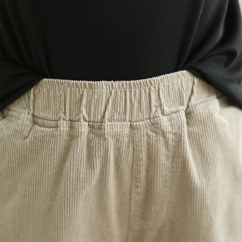 Pantalones harén de pana de algodón lisos y cónicos para mujer, forrados con polar térmico y bolsillos Buddha Stones - image 23