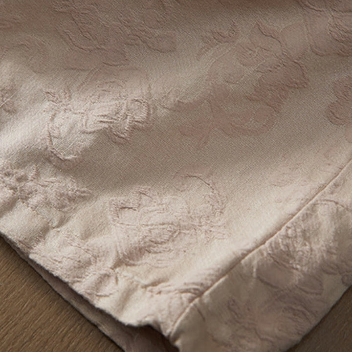 Pantalones de algodón de pierna ancha para mujer con estampado floral de jacquard térmico de invierno y bolsillos . - image 13