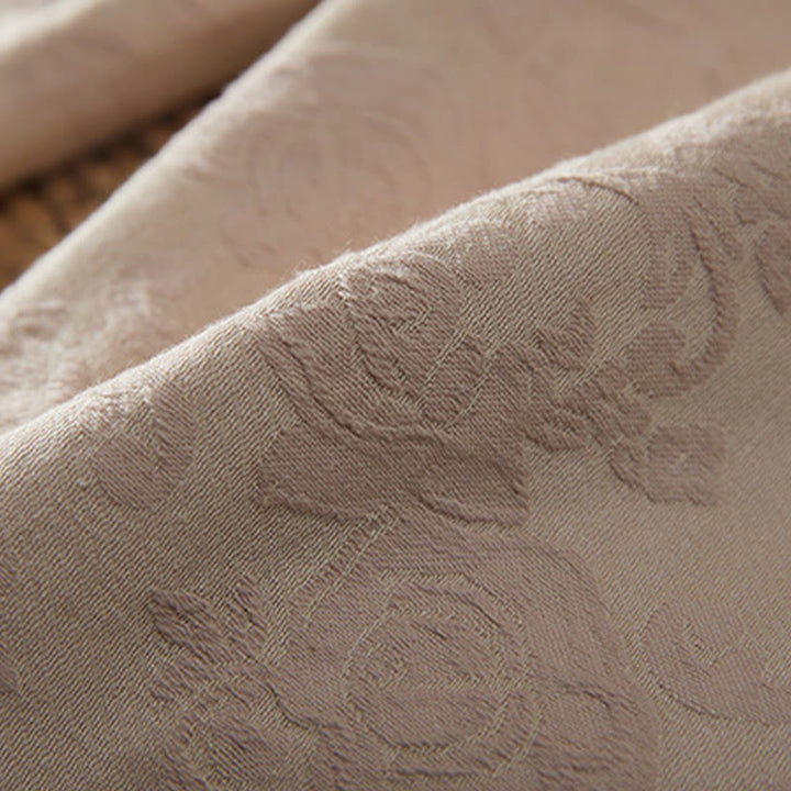 Pantalones de algodón de pierna ancha para mujer con estampado floral de jacquard térmico de invierno y bolsillos . - image 11