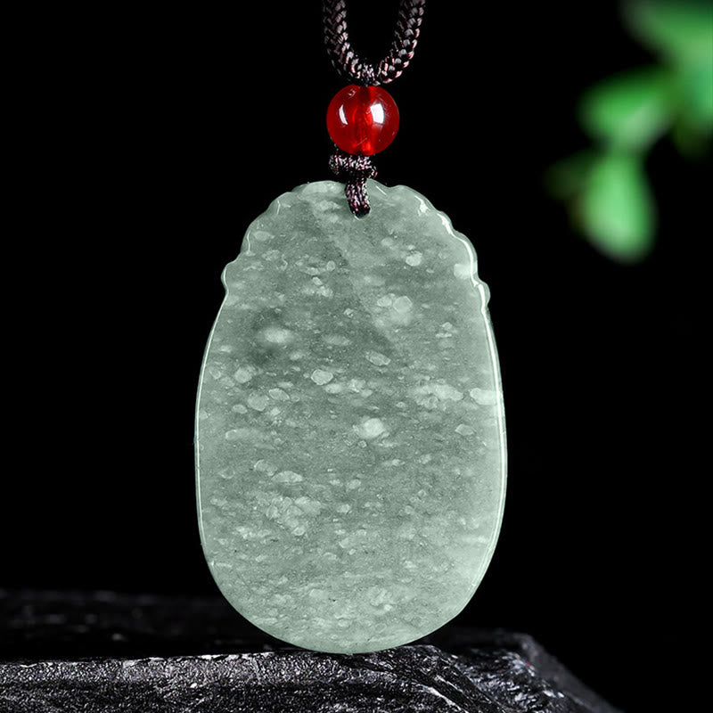 Collar con colgante de cuerda de la suerte con Buddha Stones , jade del zodiaco chino, año del caballo - image 2