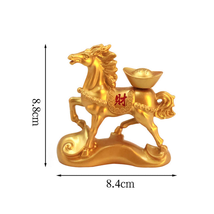 Amuleto de caballo con Buddha Stones del zodiaco chino, monedas de cobre que atraen la fortuna y la prosperidad, decoración del hogar. - image 11