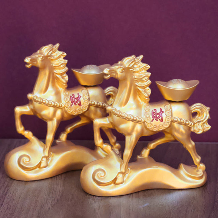 Amuleto de caballo con Buddha Stones del zodiaco chino, monedas de cobre que atraen la fortuna y la prosperidad, decoración del hogar. - image 10