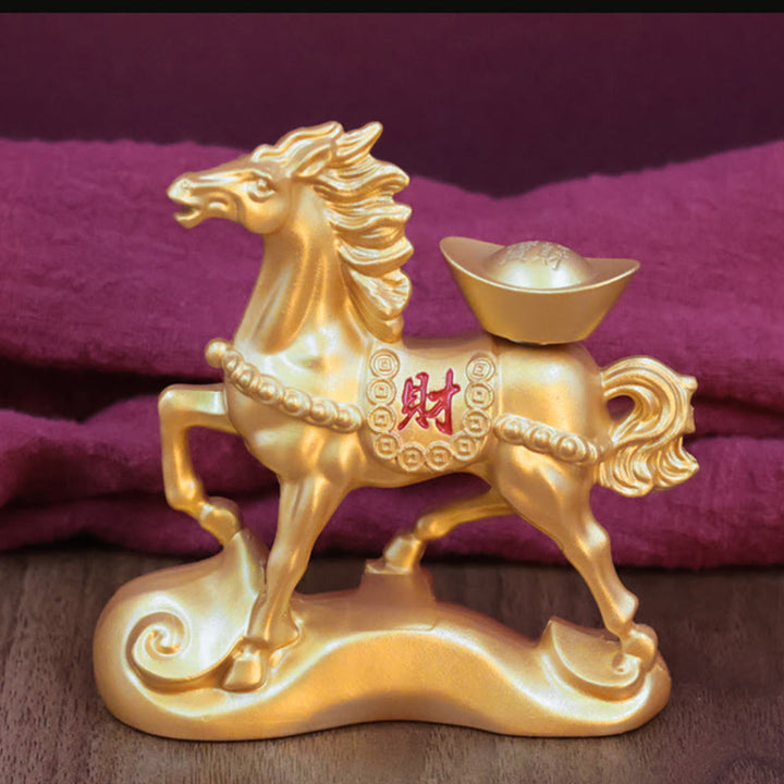 Amuleto de caballo con Buddha Stones del zodiaco chino, monedas de cobre que atraen la fortuna y la prosperidad, decoración del hogar. - image 9