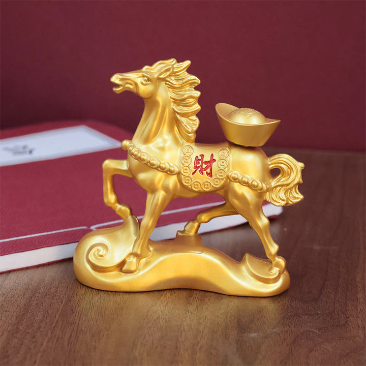 Amuleto de caballo con Buddha Stones del zodiaco chino, monedas de cobre que atraen la fortuna y la prosperidad, decoración del hogar. - image 4