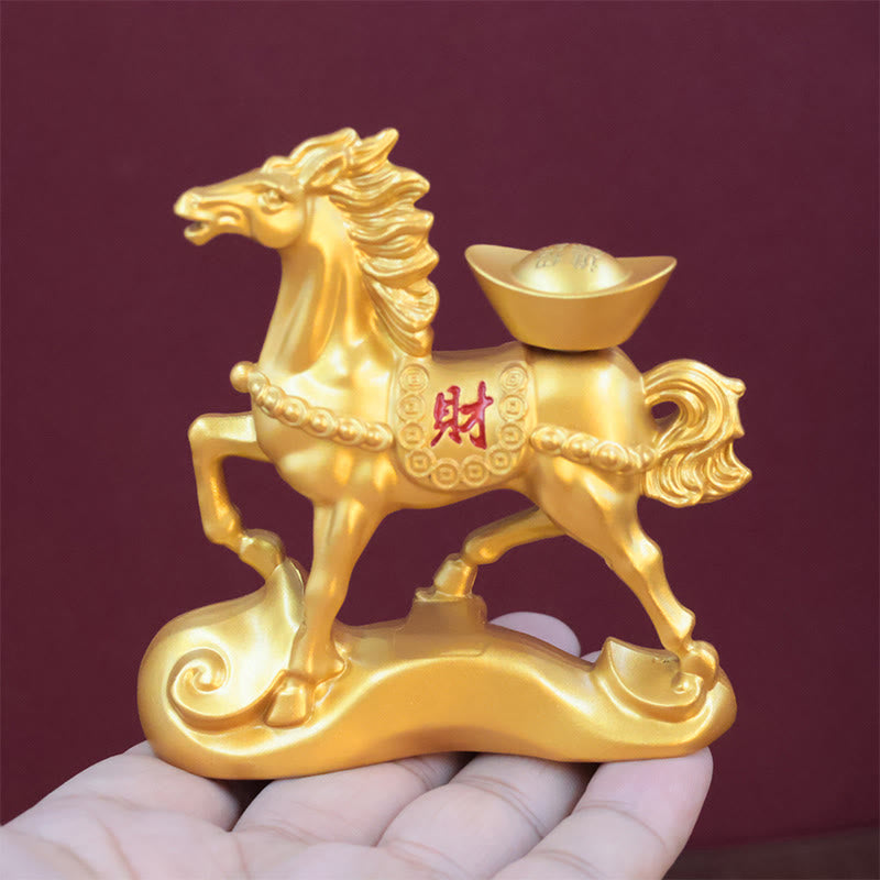 Amuleto de caballo con Buddha Stones del zodiaco chino, monedas de cobre que atraen la fortuna y la prosperidad, decoración del hogar. - image 7