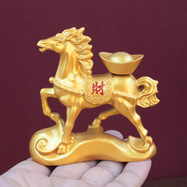 Amuleto de caballo con Buddha Stones del zodiaco chino, monedas de cobre que atraen la fortuna y la prosperidad, decoración del hogar. - image 7