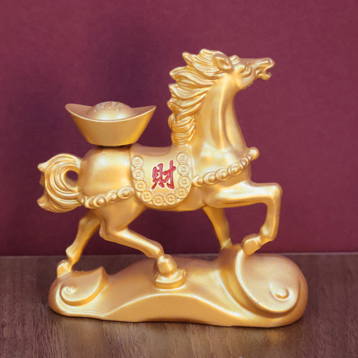 Amuleto de caballo con Buddha Stones del zodiaco chino, monedas de cobre que atraen la fortuna y la prosperidad, decoración del hogar. - image 8
