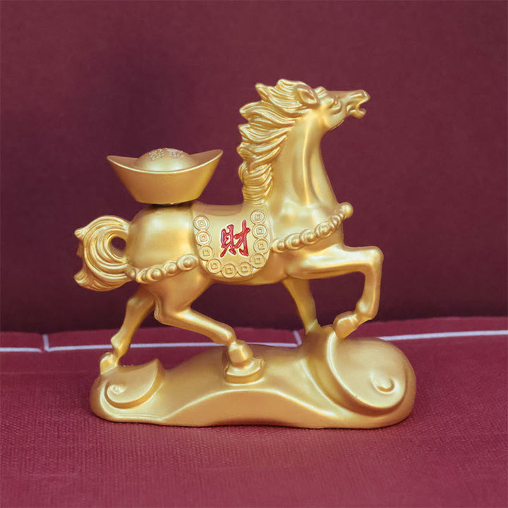 Amuleto de caballo con Buddha Stones del zodiaco chino, monedas de cobre que atraen la fortuna y la prosperidad, decoración del hogar. - image 6
