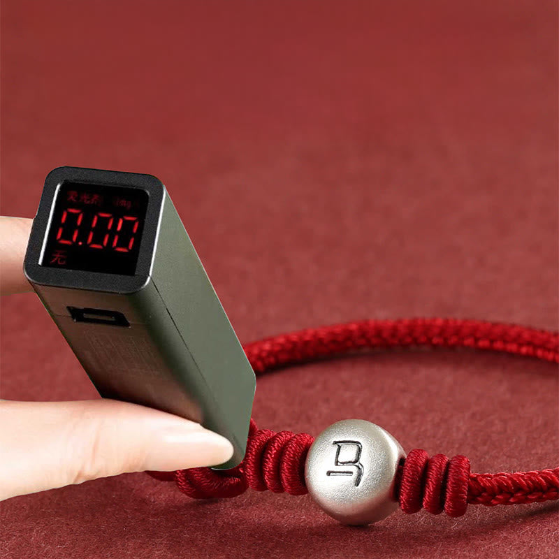 Pulsera trenzada de hilo rojo de plata de ley 999 con Buddha Stones del Año del Caballo - image 15