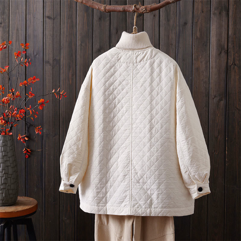 Chaqueta informal de algodón de manga larga para mujer, de color liso y con bolsillos , de Buddha Stones - image 3