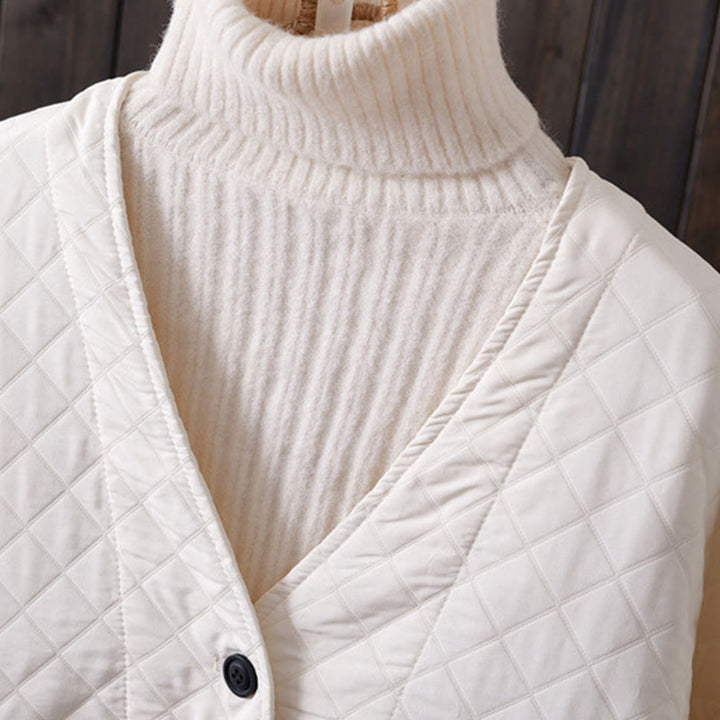 Chaqueta informal de algodón de manga larga para mujer, de color liso y con bolsillos , de Buddha Stones - image 4