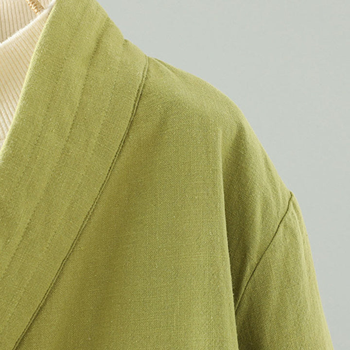Chaqueta de manga larga para mujer con Buddha Stones y cordón para meditación zen - image 6