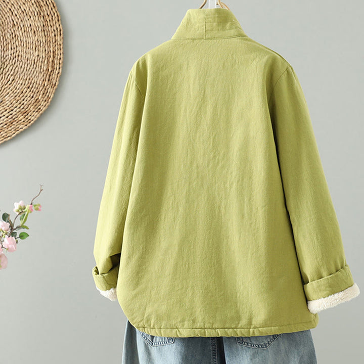 Chaqueta de algodón de manga larga para mujer con Buddha Stones y cordón para meditación zen - image 1