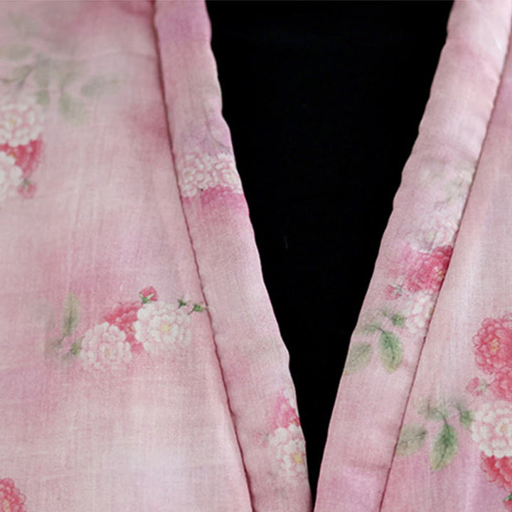 Chaqueta de manga larga para mujer con estampado de flores y Buddha Stones y bolsillos - image 7