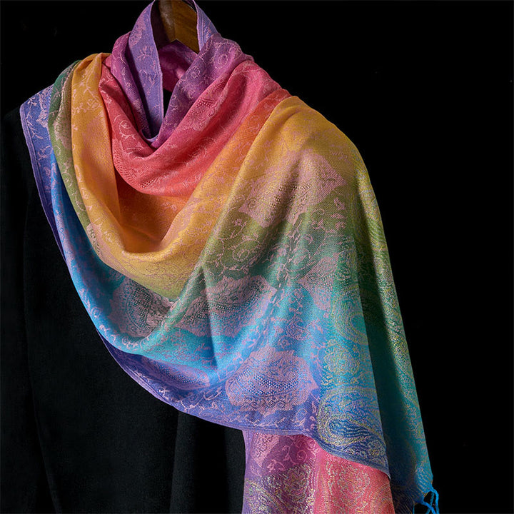 Bufanda chal acogedor con Buddha Stones - Limón Chiffon - 180 cm - image 0