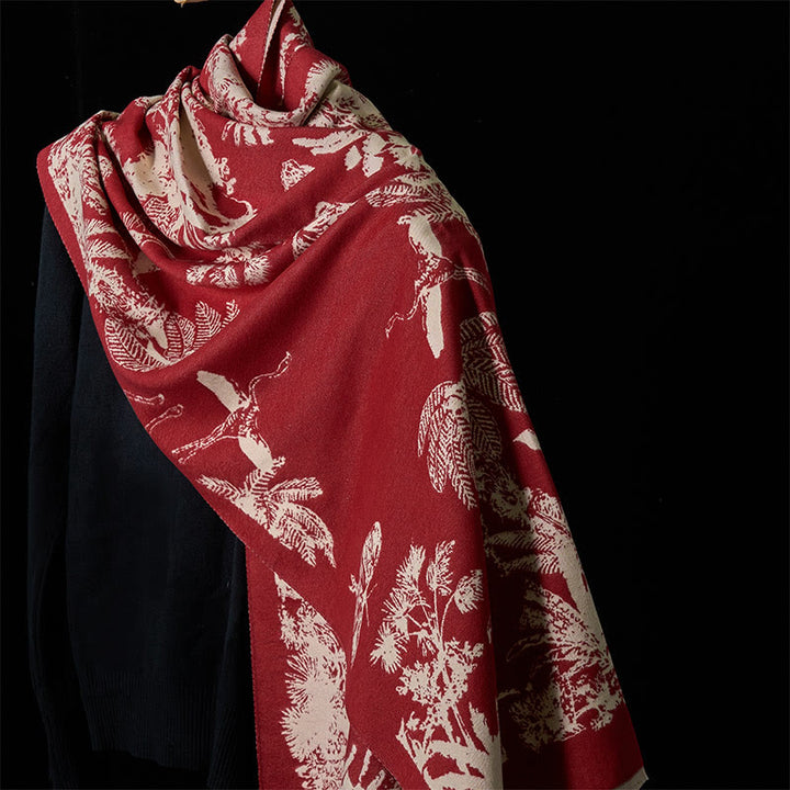 Bufanda chal acogedor con Buddha Stones - Rojo - 185*65 cm - image 12