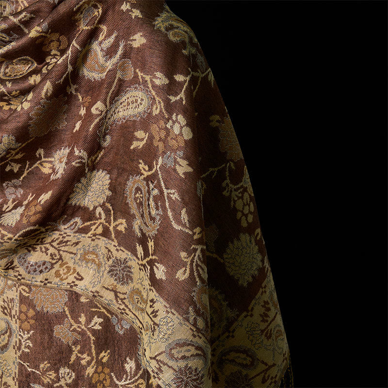 Bufanda chal suave con borlas y estampado floral de flores de anacardo de primavera y Buddha Stones - image 4