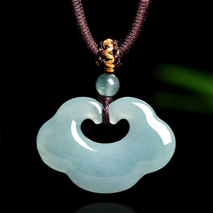 Collar con colgante de cuerda de jade Ruyi auspicioso con Buddha Stones - Jade - image 0