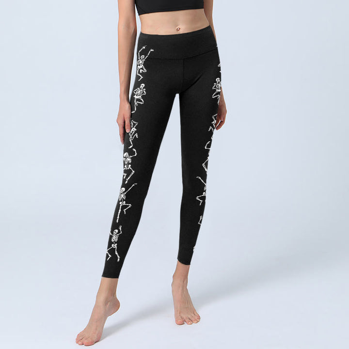 Leggings de yoga para mujer con estampado de calavera de Buddha Stones, el Señor del Bosque Cadáver - image 5