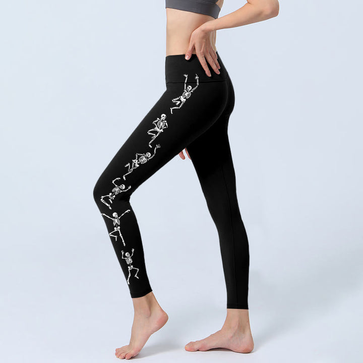 Leggings de yoga para mujer con estampado de calavera de Buddha Stones, el Señor del Bosque Cadáver - image 2