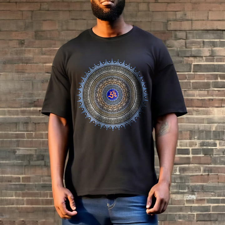 Camiseta con estampado OM de flor de mandala y Buddha Stones - image 2