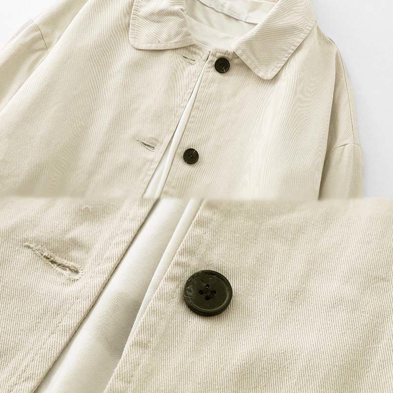 Chaqueta de algodón con diseño de patchwork y bolsillos para mujer de Buddha Stones Commute - image 10