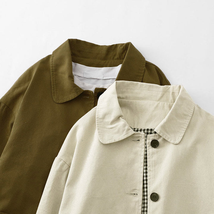 Chaqueta de algodón con diseño de patchwork y bolsillos para mujer de Buddha Stones Commute - image 3