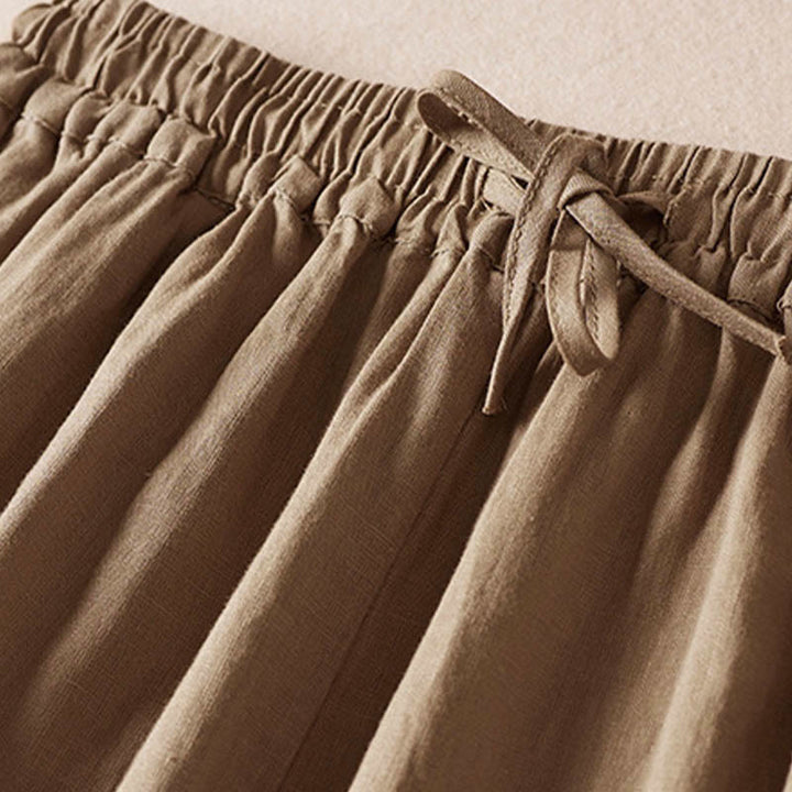 Pantalones harén con bordado de flores pequeñas de verano y bolsillos de Buddha Stones - image 5