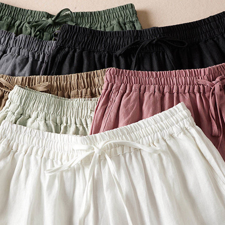 Pantalones harén con bordado de flores pequeñas de verano y bolsillos de Buddha Stones - image 2