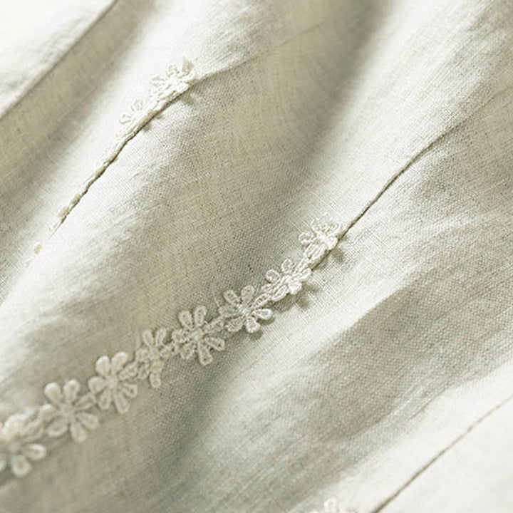 Pantalones harén con bordado de flores pequeñas de verano y bolsillos de Buddha Stones - image 26