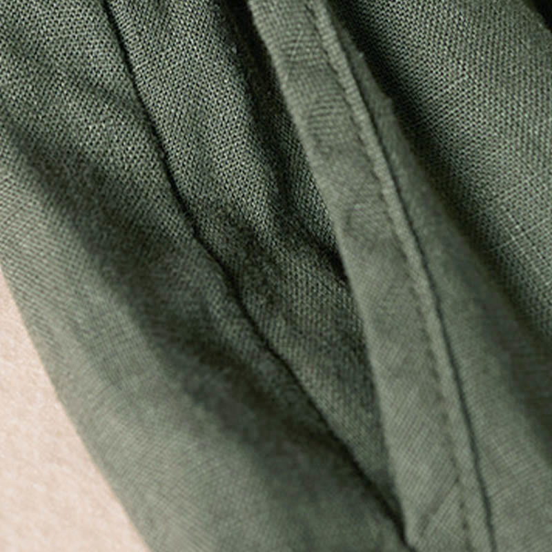 Pantalones harem de verano con bordado de flores pequeñas y Buddha Stones, con bolsillos. - image 33