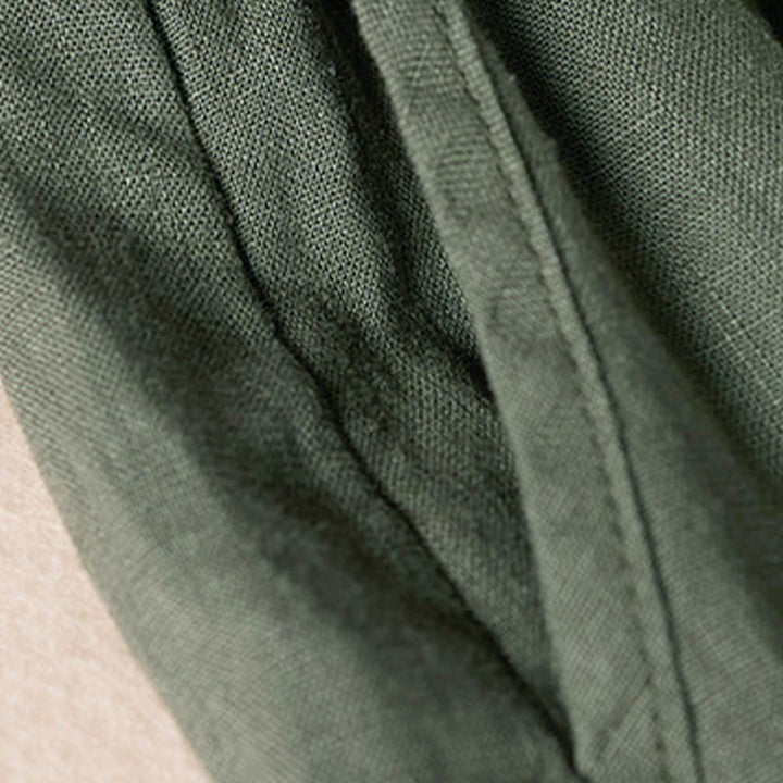 Pantalones harem de verano con bordado de flores pequeñas y Buddha Stones, con bolsillos. - image 33