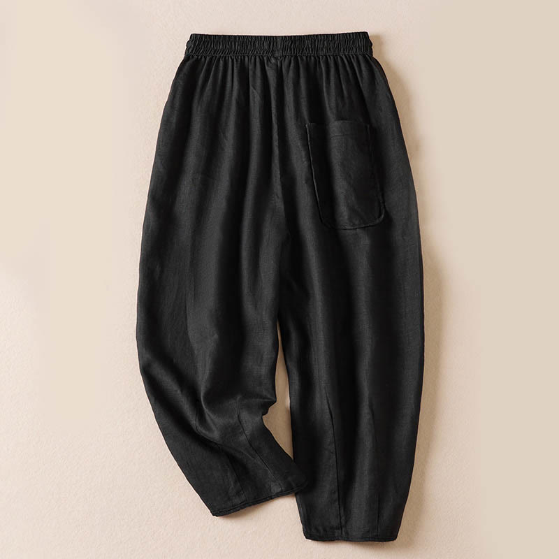 Pantalones harén con bordado de flores pequeñas de verano y bolsillos de Buddha Stones - image 37