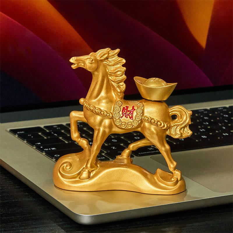 Amuleto de caballo con Buddha Stones del zodiaco chino, monedas de cobre que atraen la fortuna y la prosperidad, decoración del hogar. - image 2