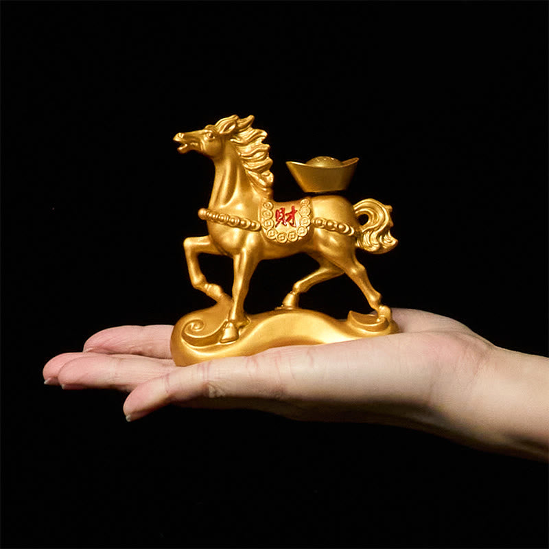 Amuleto de caballo con Buddha Stones del zodiaco chino, monedas de cobre que atraen la fortuna y la prosperidad, decoración del hogar. - image 3