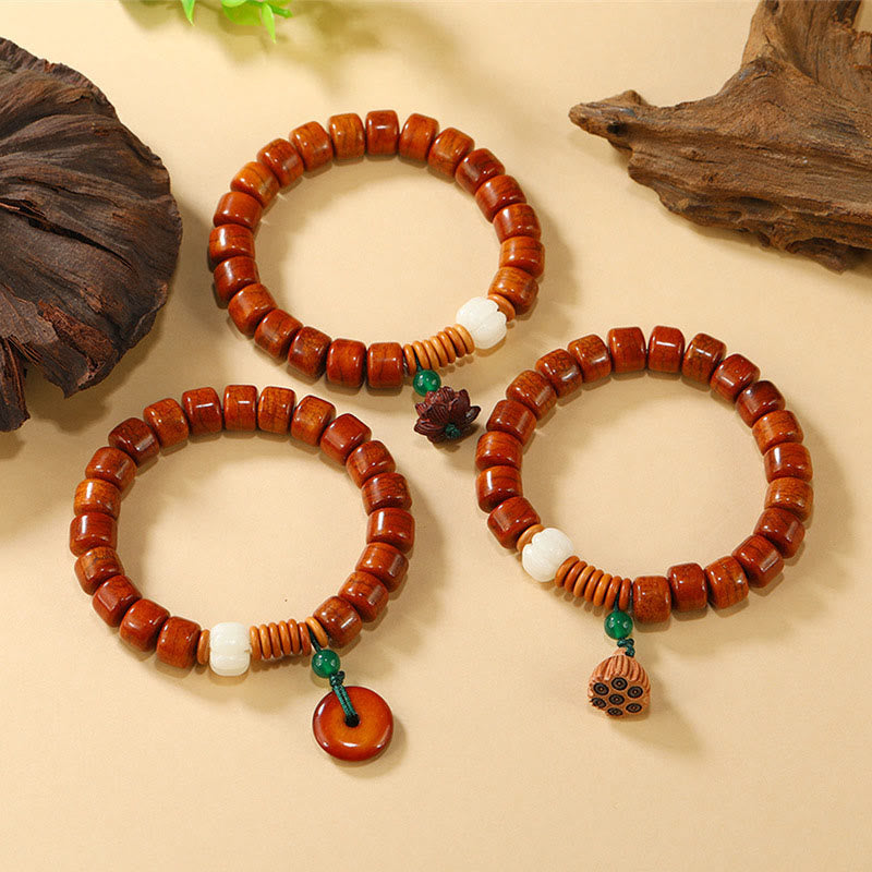 Pulsera de iluminación con diseño de hebilla de paz de loto y cuentas de Buddha Stones - image 11